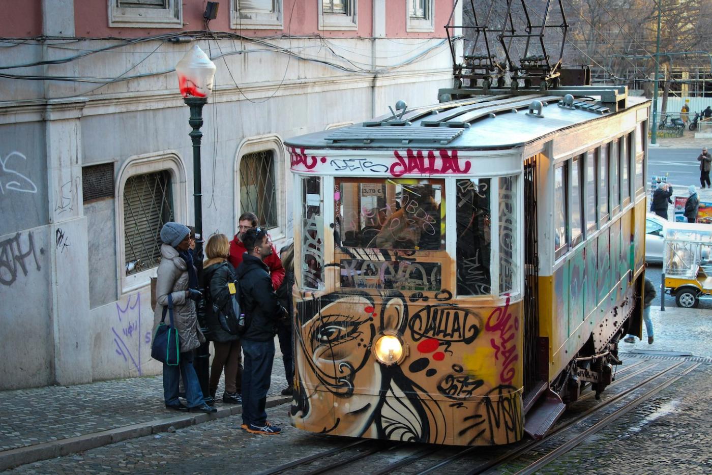 Locals during a Lisbon winter.