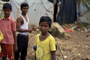 Cool kids love the camera. Kids in the slums of Mumbai.