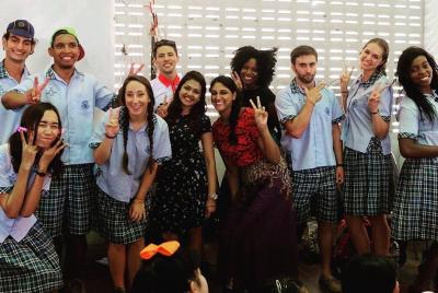 TEFL staff at Jennalyn&#039;s school in Thailand.