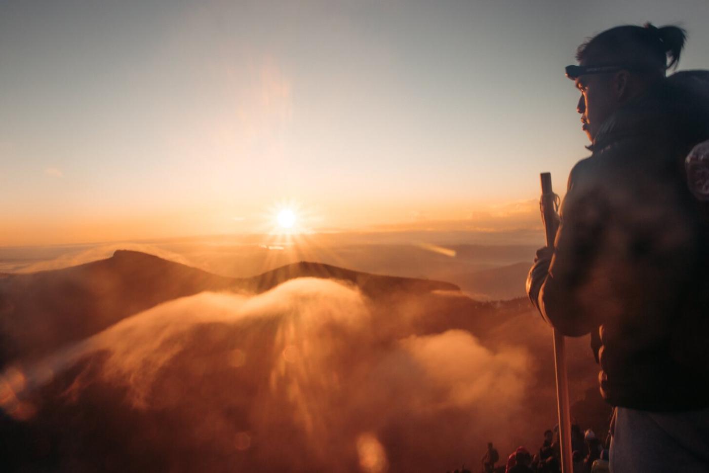 Kevin atop Mt. Fuji