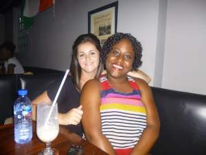 Leigh and Sheryne, another YCI volunteer from Barbados.